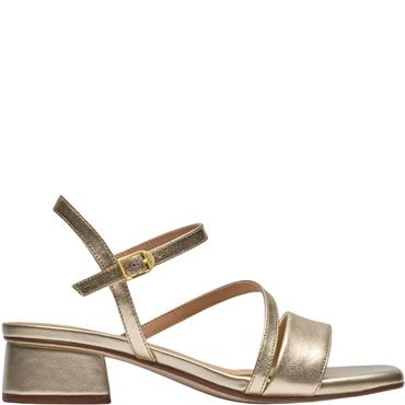 CLARKS WOMENS SANDAL - GOLD LEATHER